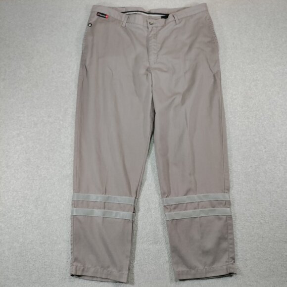 Red Wing FR Pants Mens 42x30 Gray Reflective Bands Tencel Aramid NFPA 2112 HR2 - Picture 1 of 11